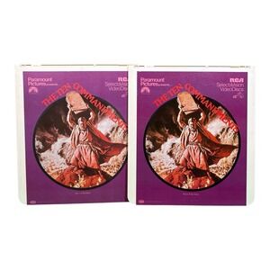 The Ten Commandments (1956) Set Of 2 RCA CED SelectaVision Video Discs